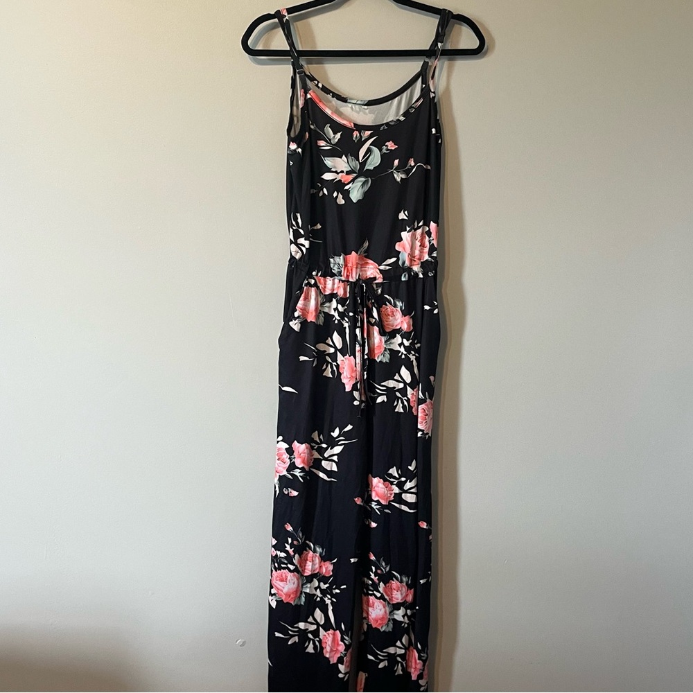 Floral Navy Jumpsuit
